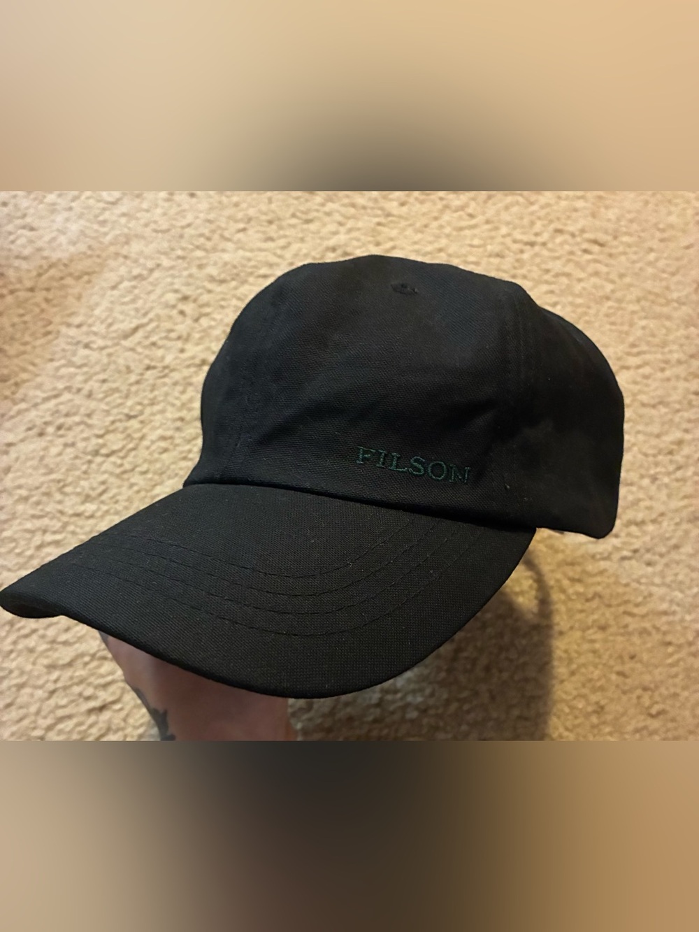 Filson Oil Tin Low-Profile Logger Cap Black